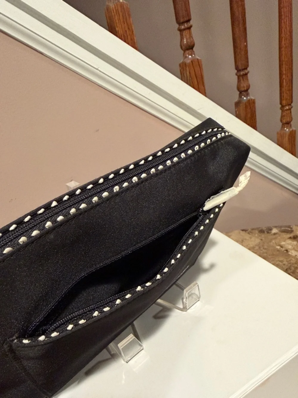 CHANEL Parfums Black Nylon Cosmetic Travel Pouch